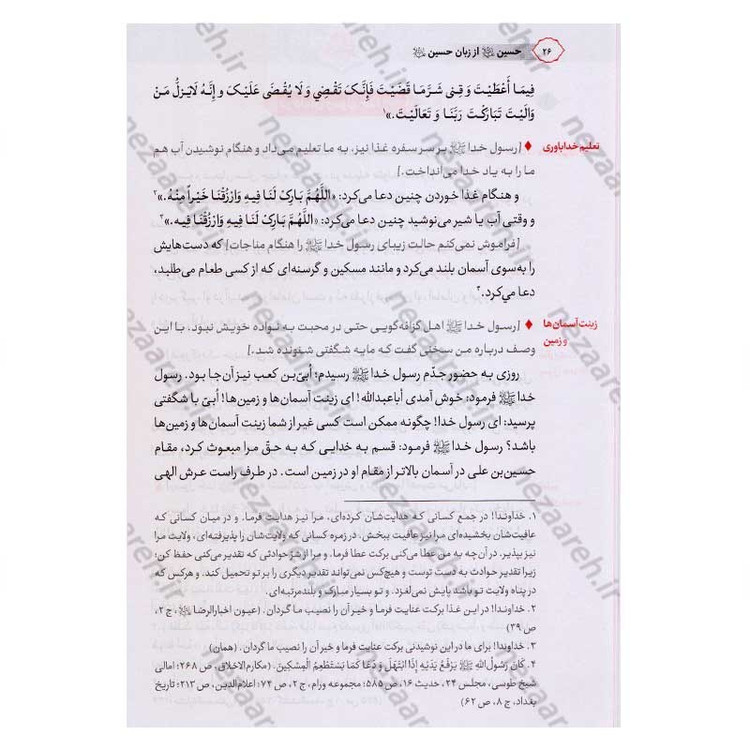 کتاب حسین از زبان حسین (زندگی و زمانه امام حسین(ع) از زبان ایشان) اثر محمد محمدیان