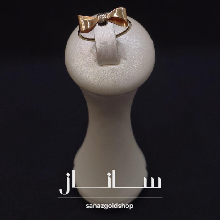 انگشتر مینیمال طرح پاپیون رزگلد 18 عیار ارسال رایگان گالری طلای ساناز