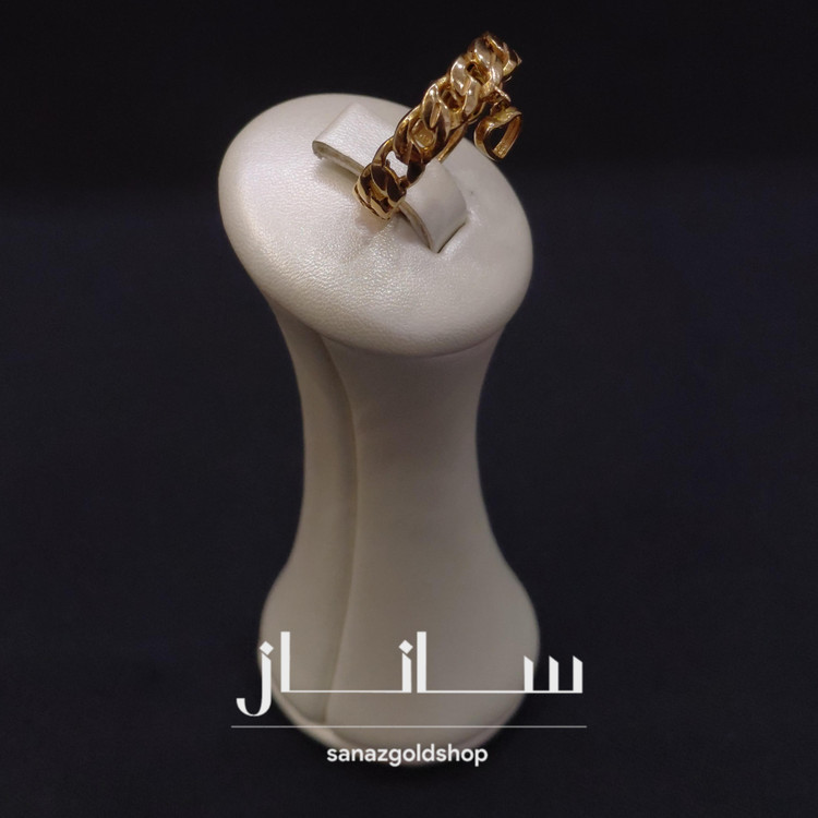 انگشتر مینیمال کارتیر طرح آویزدار قلب 18عیار ارسال رایگان گالری طلای ساناز