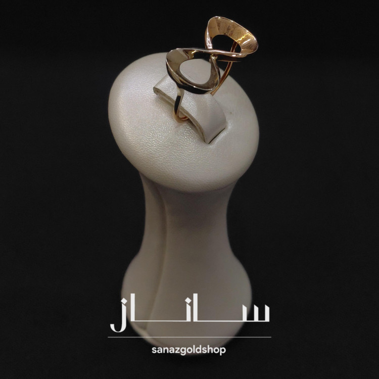 انگشتر مینیمال طرح بینهایت 18عیار ارسال رایگان گالری طلای ساناز