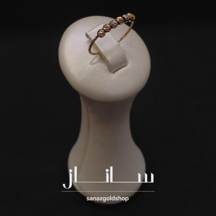 انگشتر مینیمال طرح البرنادو 18عیار ارسال رایگان گالری طلای ساناز