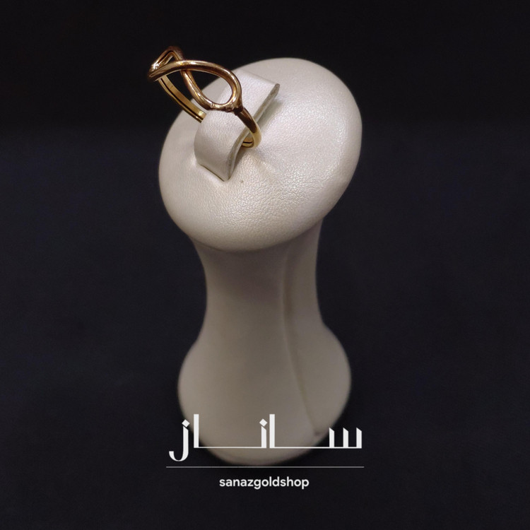 انگشتر مینیمال طرح اینفینیتی 18عیار ارسال رایگان گالری طلای ساناز