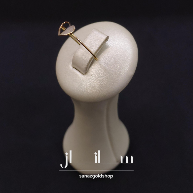 انگشتر مینیمال طرح قلب نصفه 18عیار ارسال رایگان گالری طلای ساناز