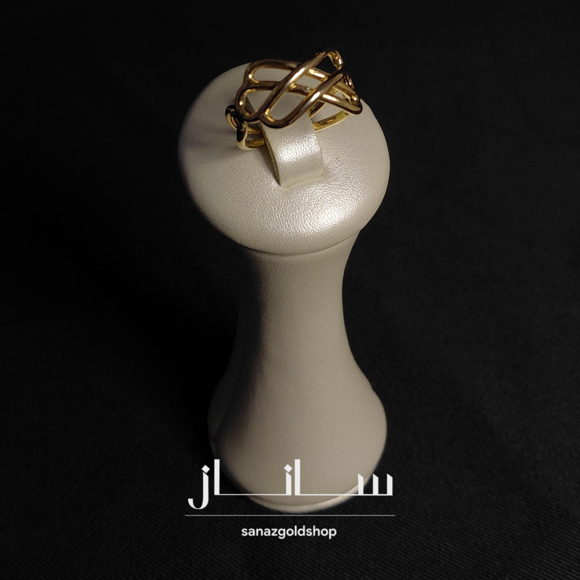 انگشتر مینیمال طرح اینفینتی 18عیار ارسال رایگان گالری طلای ساناز