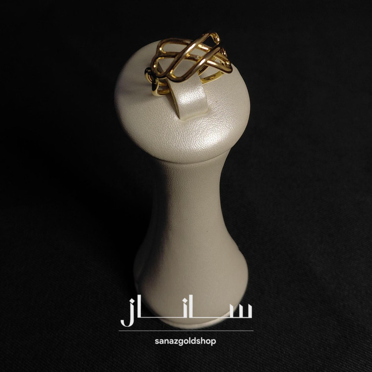 انگشتر مینیمال طرح اینفینتی 18عیار ارسال رایگان گالری طلای ساناز