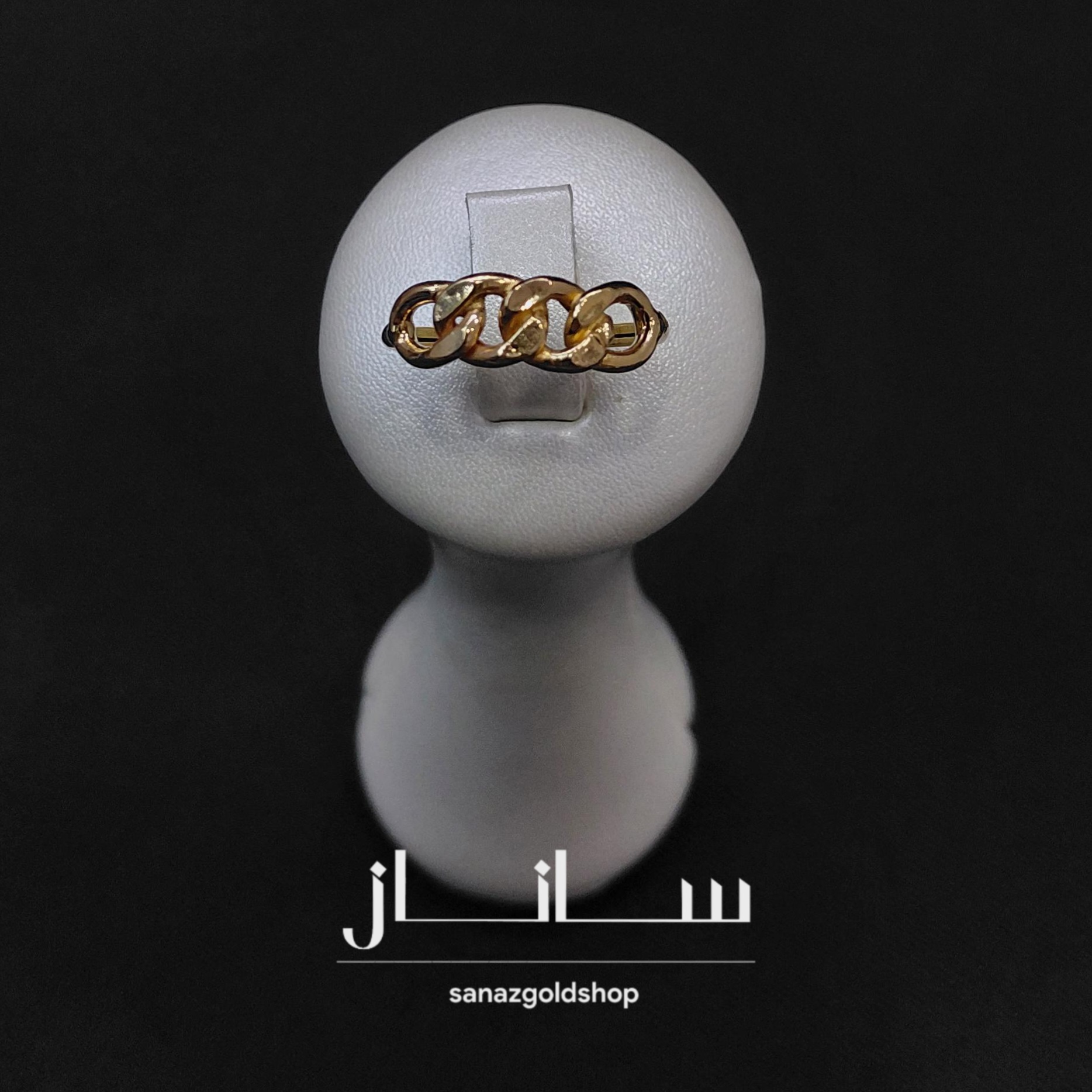 انگشتر مینیمال طرح کارتیه 18عیار ارسال رایگان گالری طلای ساناز