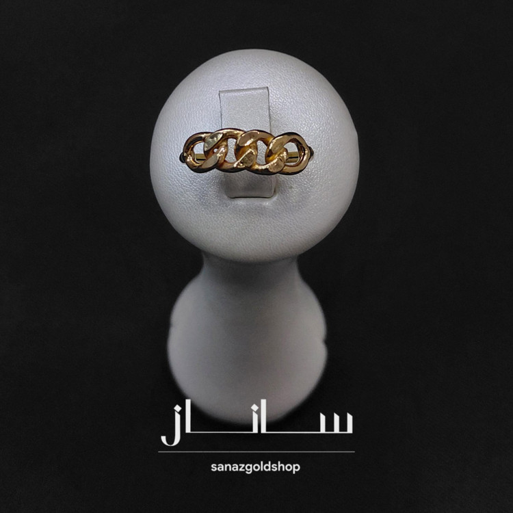 انگشتر مینیمال طرح کارتیه 18عیار ارسال رایگان گالری طلای ساناز