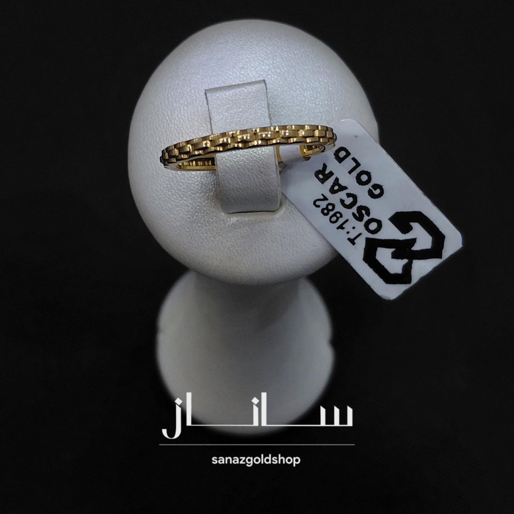 انگشتر مینیمال طرح رولکس 18عیار ارسال رایگان گالری طلای ساناز