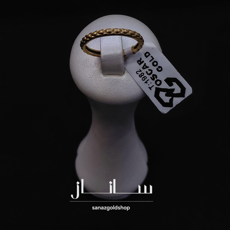 انگشتر مینیمال طرح رولکس 18عیار ارسال رایگان گالری طلای ساناز