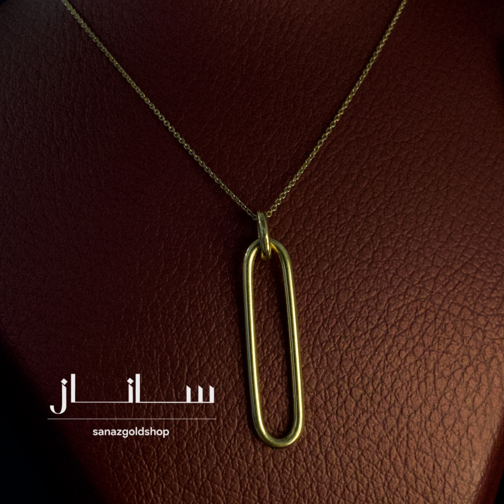 پلاک فلورانس طلای 18 عیار ارسال رایگان گالری طلای ساناز