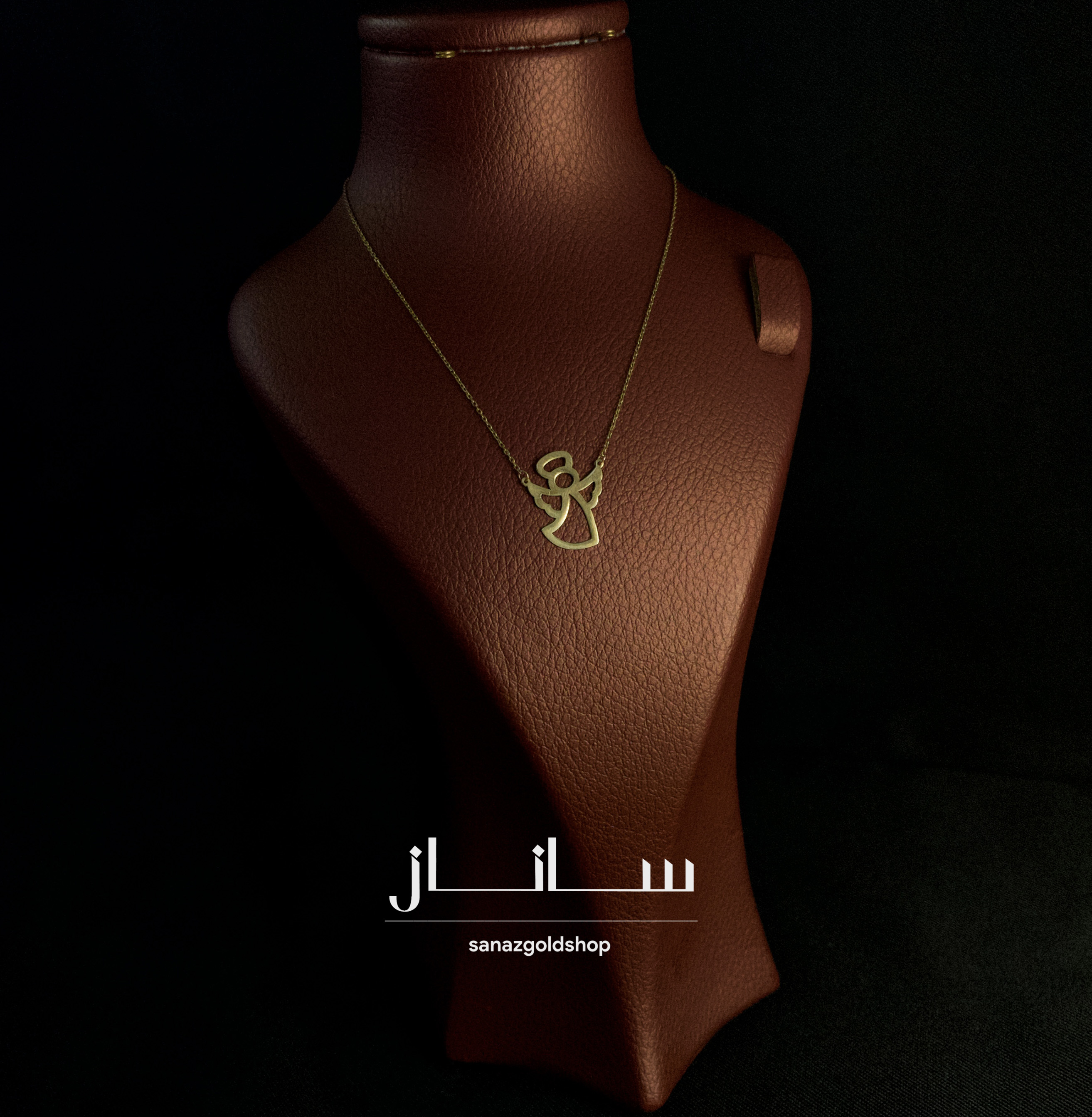 گردنبند فرشته طلای 18 عیار ارسال رایگان گالری طلای ساناز