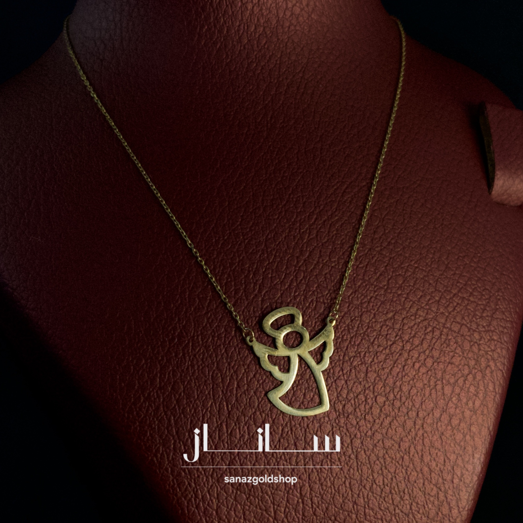گردنبند فرشته طلای 18 عیار ارسال رایگان گالری طلای ساناز