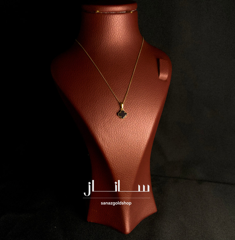 پلاک ونکلیف سنگ مشکی طلای 18 عیار ارسال رایگان گالری طلای ساناز