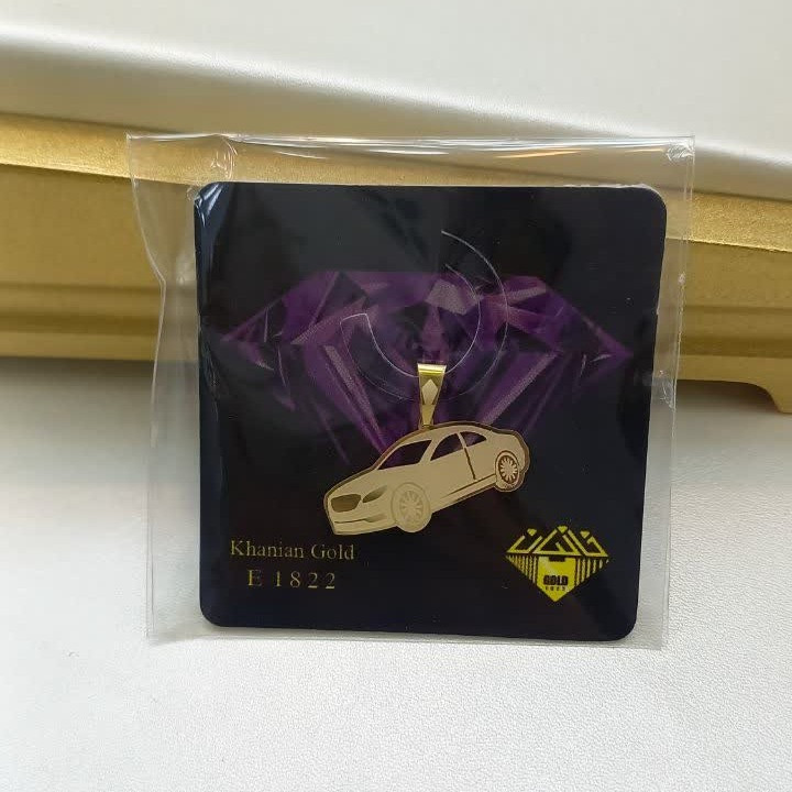 پلاک آویز طلا 18 عیار طرح خودرو ارسال رایگان گالری طلای ساناز