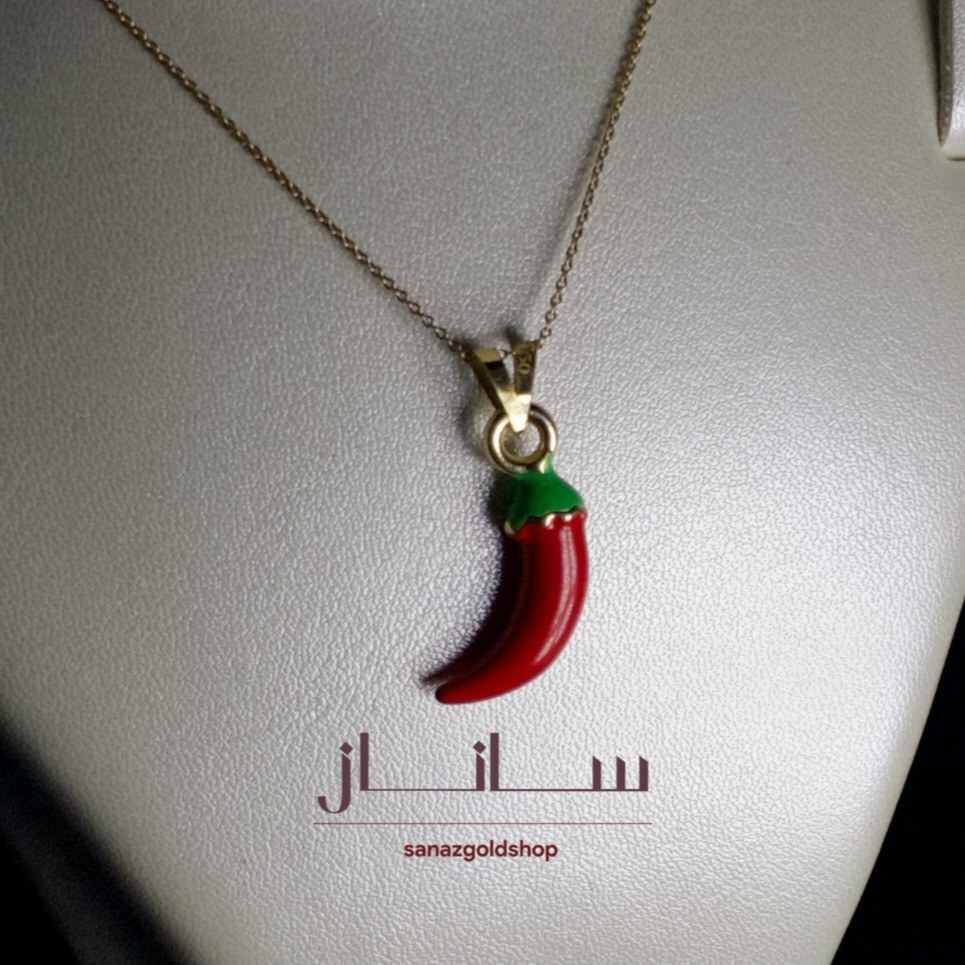 آویز فانتزی با حلقه طلای 18 عیار ارسال رایگان گالری طلای ساناز