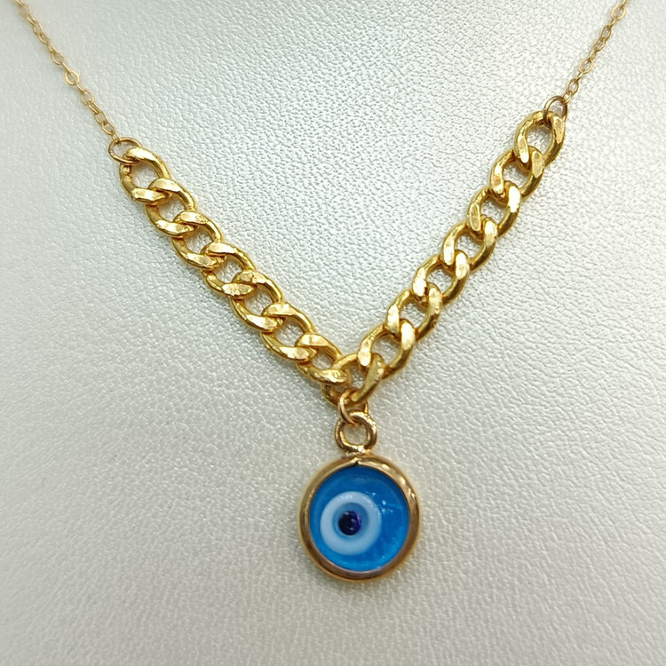 گردنبند لوکس چشم نظر طلای 18 عیار( ارسال رایگان )