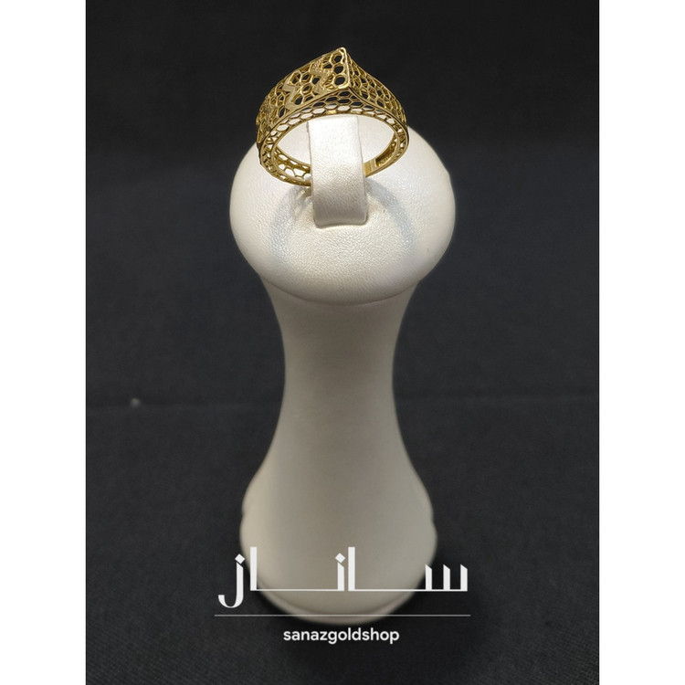 انگشتر طرح کندو 18 عیار کم اجرت ارسال رایگان گالری طلای ساناز