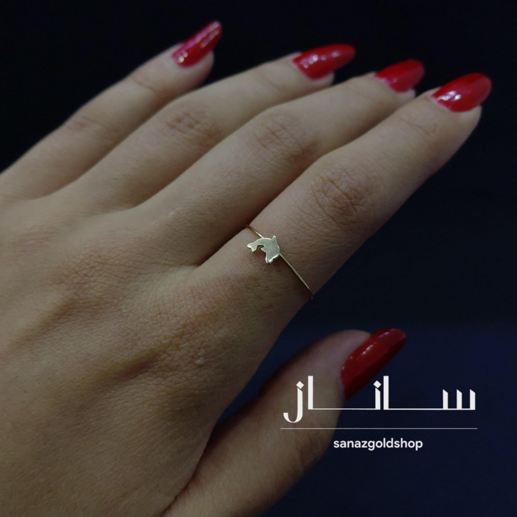 انگشتر دلفین طلای 18 عیار ( ارسال رایگان )