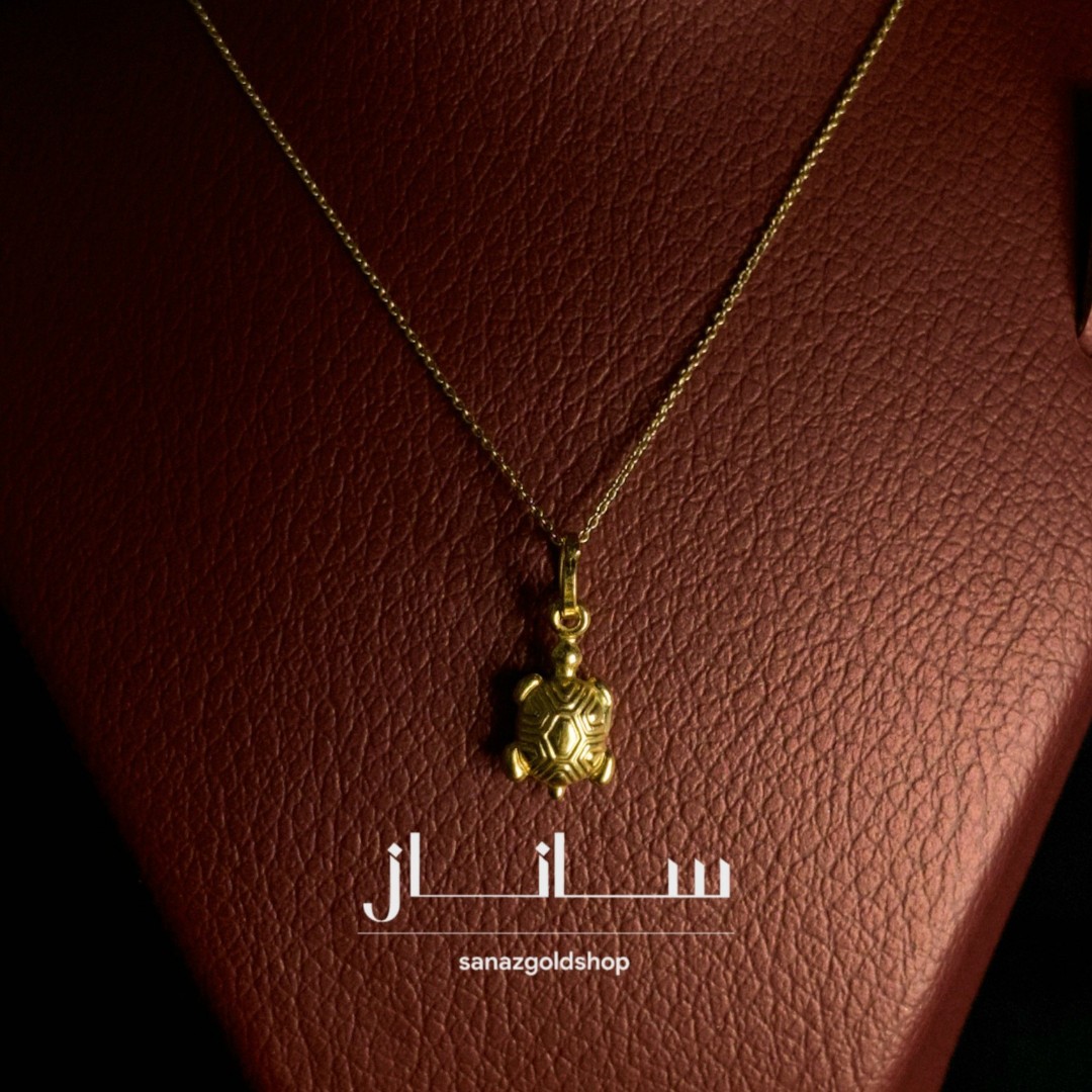 پلاک لاکپشت طلای 18 عیار ( ارسال رایگان )