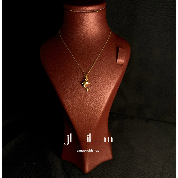 پلاک دلفین طلای 18 عیار ( ارسال رایگان )