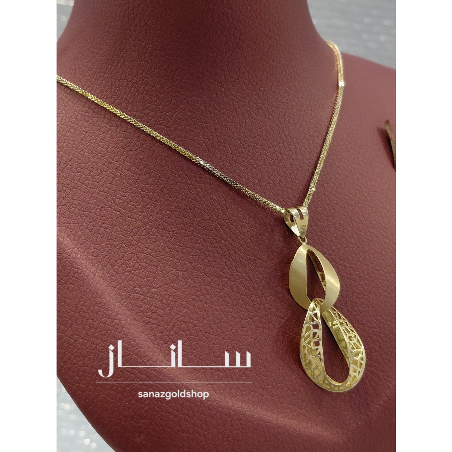 پلاک فیوژن دفرمه 18 عیار کم اجرت ارسال رایگان گالری طلای ساناز