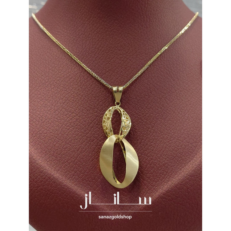 پلاک فیوژن دفرمه 18 عیار کم اجرت ارسال رایگان گالری طلای ساناز