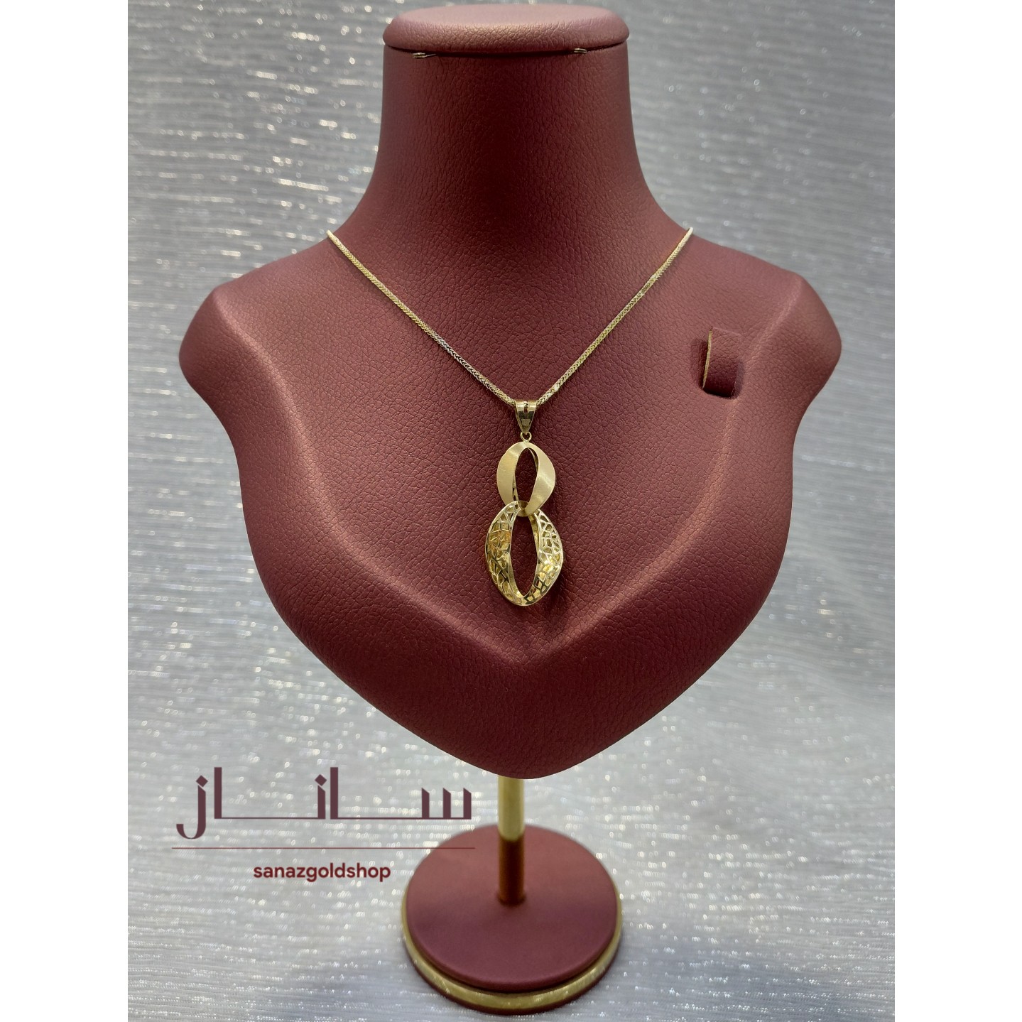 پلاک فیوژن دفرمه 18 عیار کم اجرت ارسال رایگان گالری طلای ساناز
