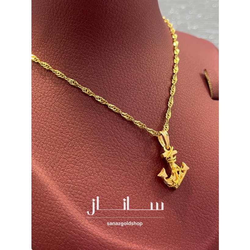 پلاک لنگر 18 عیار کم اجرت ارسال رایگان گالری طلای ساناز