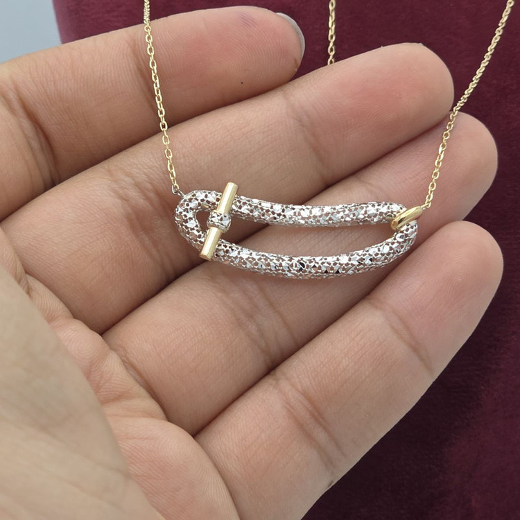 نیم ست طلا کم اجرت 18 عیار زنانه طلا و شمش برلیان مدل جسیکا