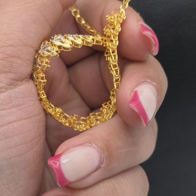 نیم ست طلا کم اجرت 18 عیار زنانه طلا و شمش برلیان مدل فیوژن