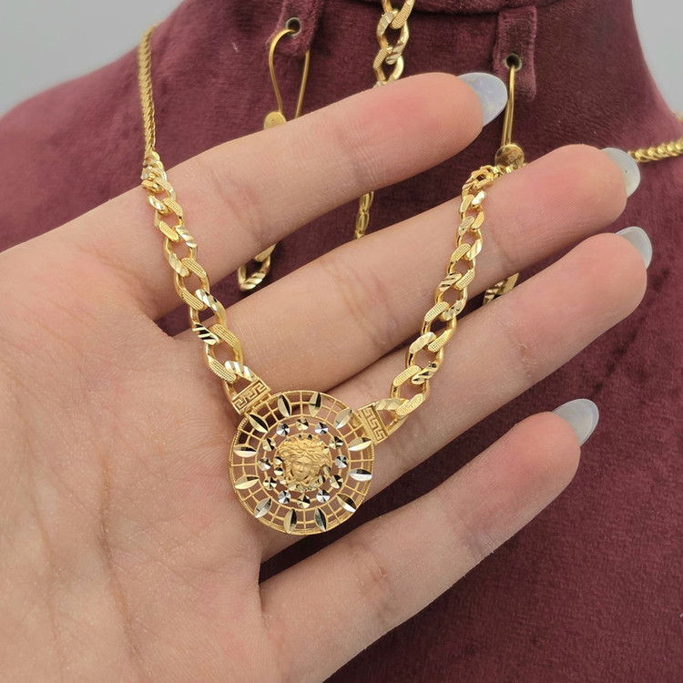 نیم ست طلا کم اجرت 18 عیار زنانه طلا و شمش برلیان مدل ورساچ کارتیه