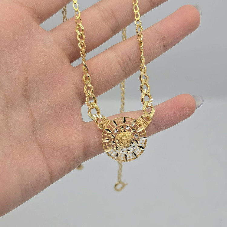 نیم ست طلا کم اجرت 18 عیار زنانه طلا و شمش برلیان مدل ورساچ کارتیه