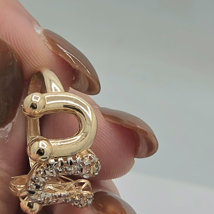 انگشتر طلا کم اجرت 18 عیار زنانه با طرح تیفانی طلا و شمش برلیان کد 3 سایز 55