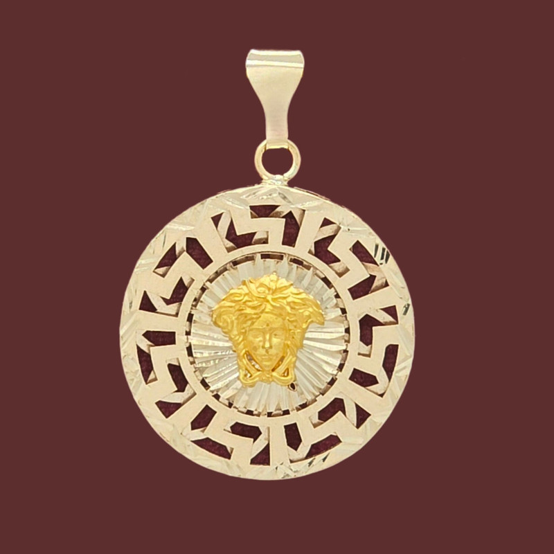 آویز گردنبند طلا کم اجرت ۱۸ عیار گالری طلا و شمش برلیان مدل ورساچ