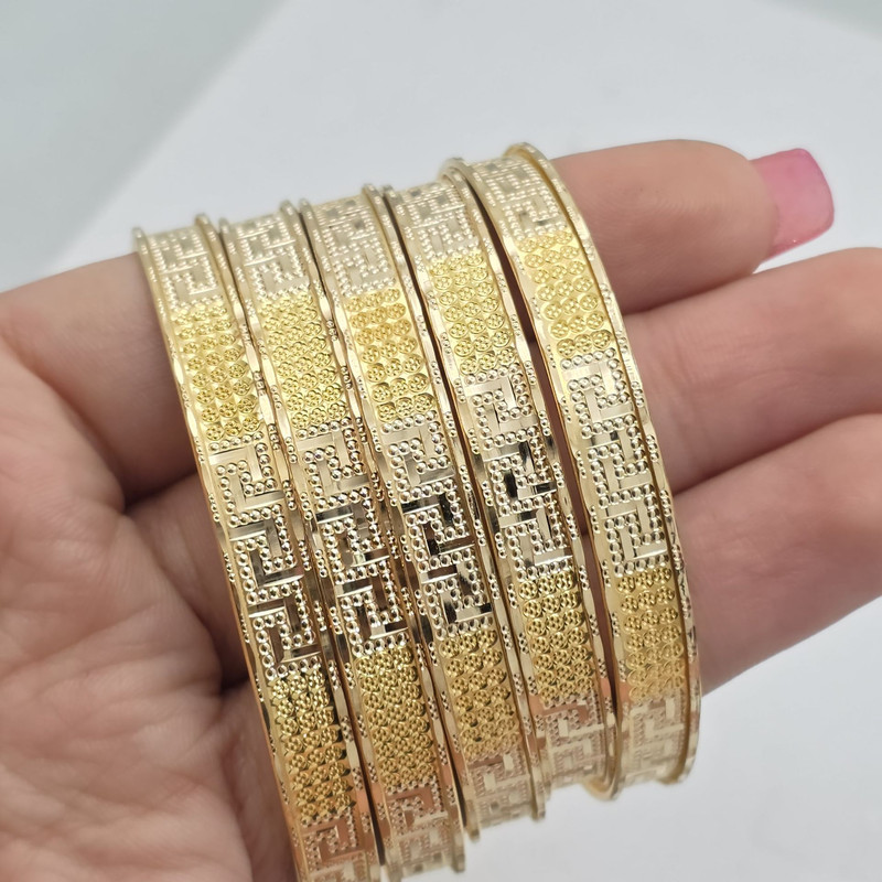 النگو طلا کم اجرت 18 عیار زنانه طلا و شمش برلیان مدل ورساچ سایز 1