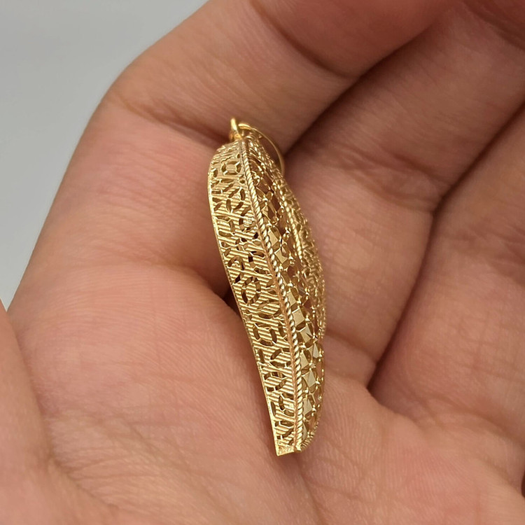 آویز گردنبند طلا کم اجرت ۱۸ عیار زنانه گالری طلا و شمش برلیان مدل منحنی کد ۱