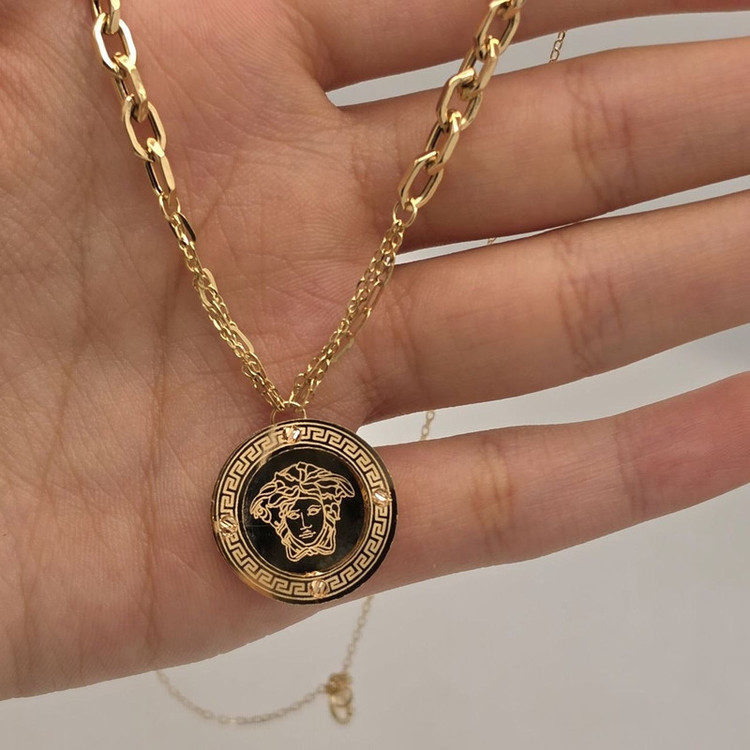 نیم ست طلا کم اجرت 18 عیار زنانه طلا و شمش برلیان مدل ورساچ
