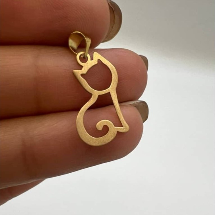 پلاک طلای گربه