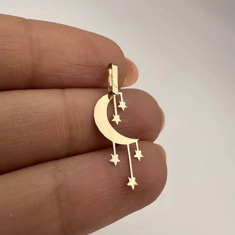 پلاک طلای ماه و ستاره