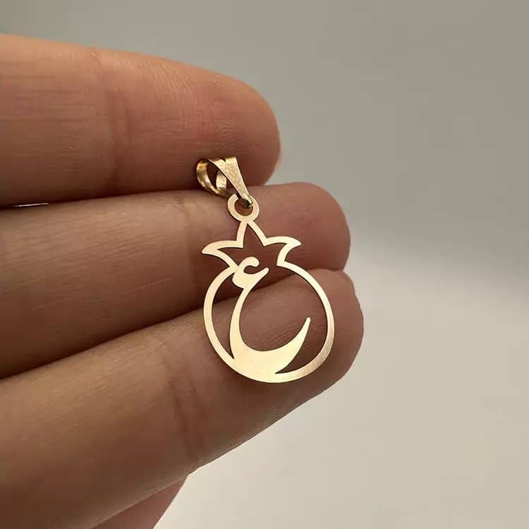 پلاک طلای حروف فارسی و انار