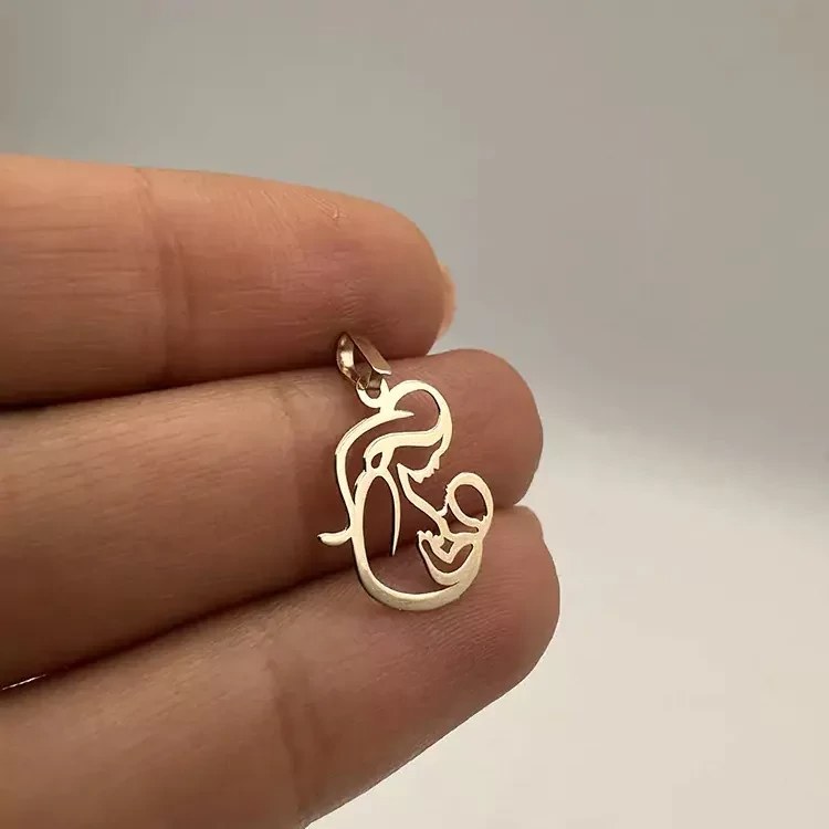 پلاک طلای مادر و فرزند