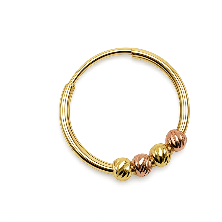 گوشواره حلقه ای 4 گوی 850 سوت قیمت اقساطی ارسال رایگان