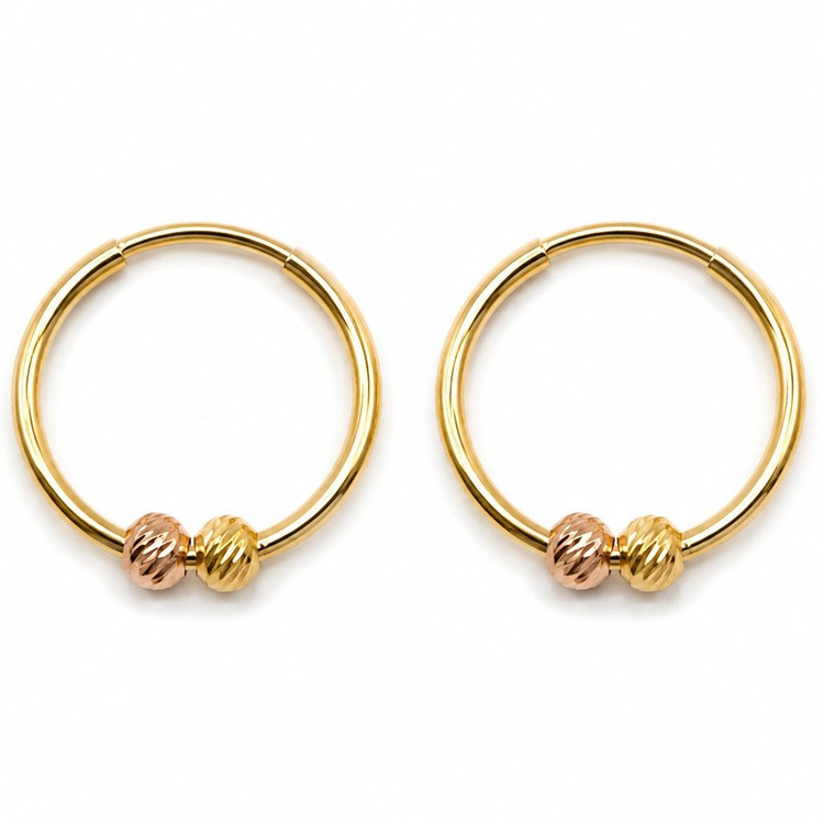 گوشواره حلقه ای دو گوی 450 سوت قیمت اقساطی ارسال رایگان
