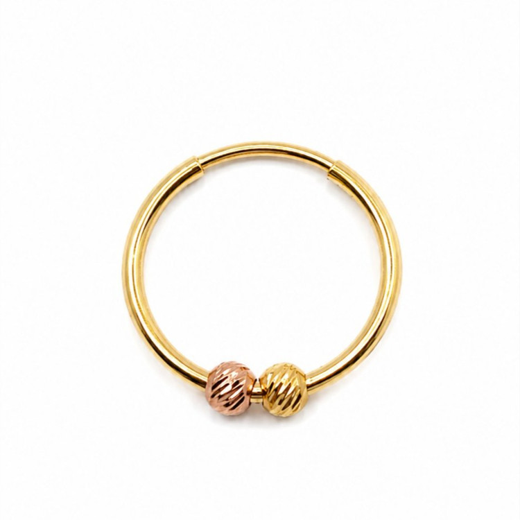 گوشواره حلقه ای دو گوی 450 سوت قیمت اقساطی ارسال رایگان