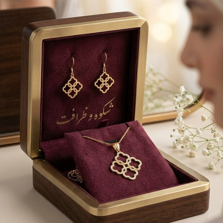 نیم ست طلا مینیمال بسیار زیبا 900 سوت قسطی