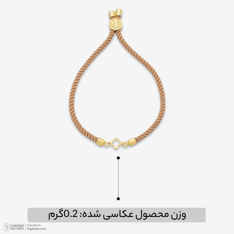 دستبند طلا 18 عیار زنانه با بند بافت مایا ماهک مدل ونکلیف کد MB2065