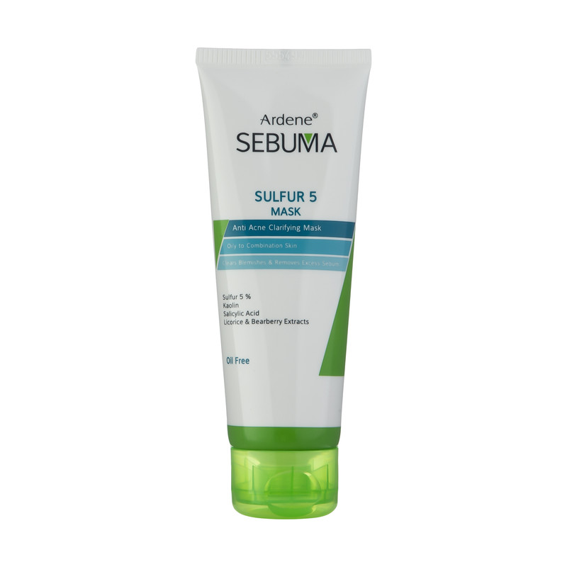 ماسک صورت آردن سبوما مدل Sulfur 5 حجم 75 میلیلیتر مناسب پوست مختلط با خاصیت ضد جوش، پاکسازی منافذ، جذب چربی اضافه، ال...
