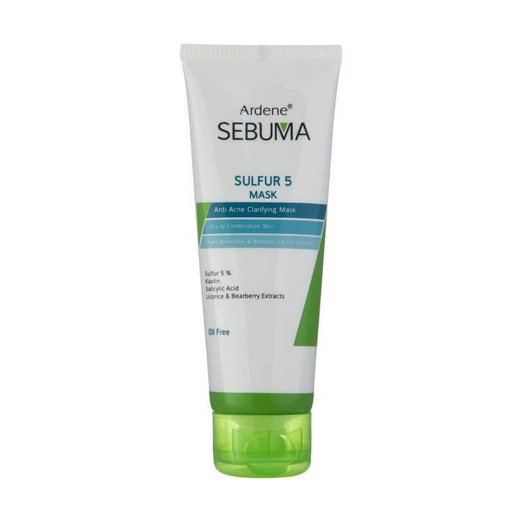 ماسک صورت آردن سبوما مدل Sulfur 5 حجم 75 میلیلیتر مناسب پوست مختلط با خاصیت ضد جوش، پاکسازی منافذ، جذب چربی اضافه، ال...