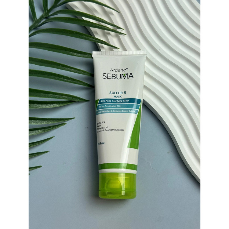 ماسک صورت آردن سبوما مدل Sulfur 5 حجم 75 میلیلیتر مناسب پوست مختلط با خاصیت ضد جوش، پاکسازی منافذ، جذب چربی اضافه، ال...