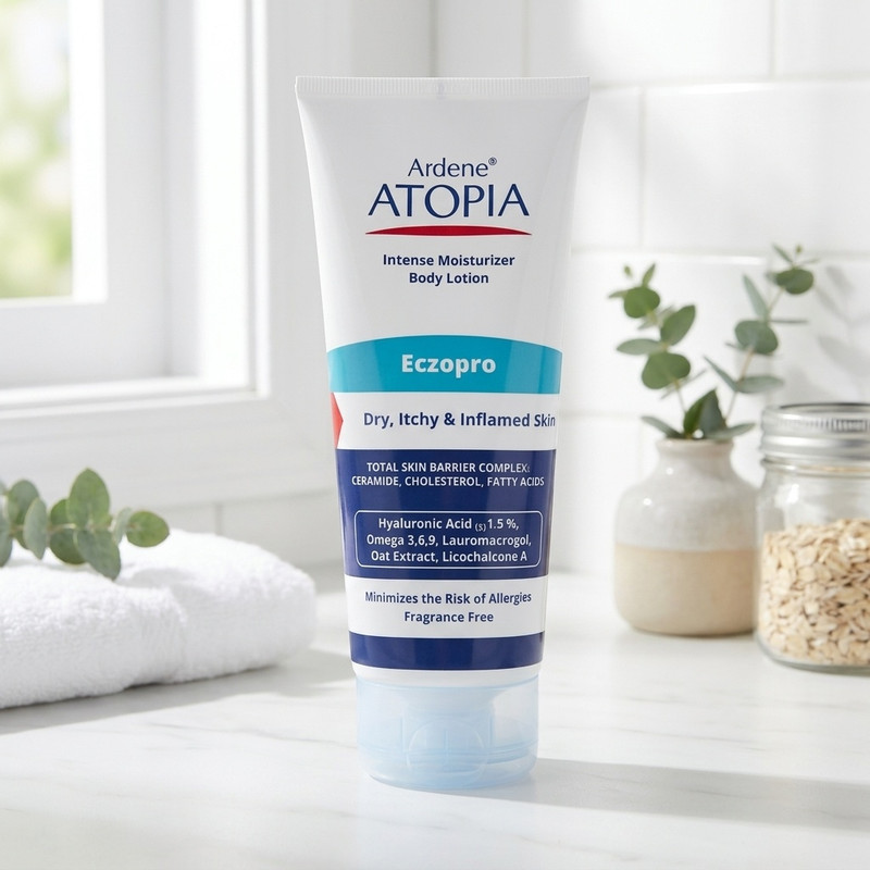 لوسیون بدن مرطوبکننده آردن آتوپیا مدل Eczopro حجم 200 میلیلیتر مناسب پوست خشک و درماتیت آتوپیک، فاقد عطر و الکل، حاوی...